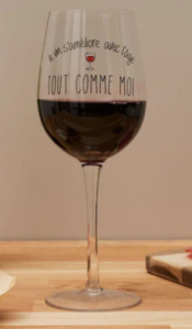 VERRE A VIN « LE VIN S&rsquo;AMÉLIORE AVEC L&rsquo;ÂGE »