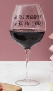 VERRE A VIN 75CL « APÉRO EN COURS »