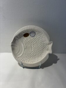 ASSIETTE BLANCHE POISSON PETIT MODÈLE