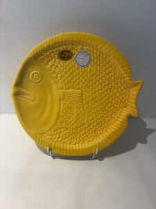 ASSIETTE JAUNE POISSON GRAND MODÈLE