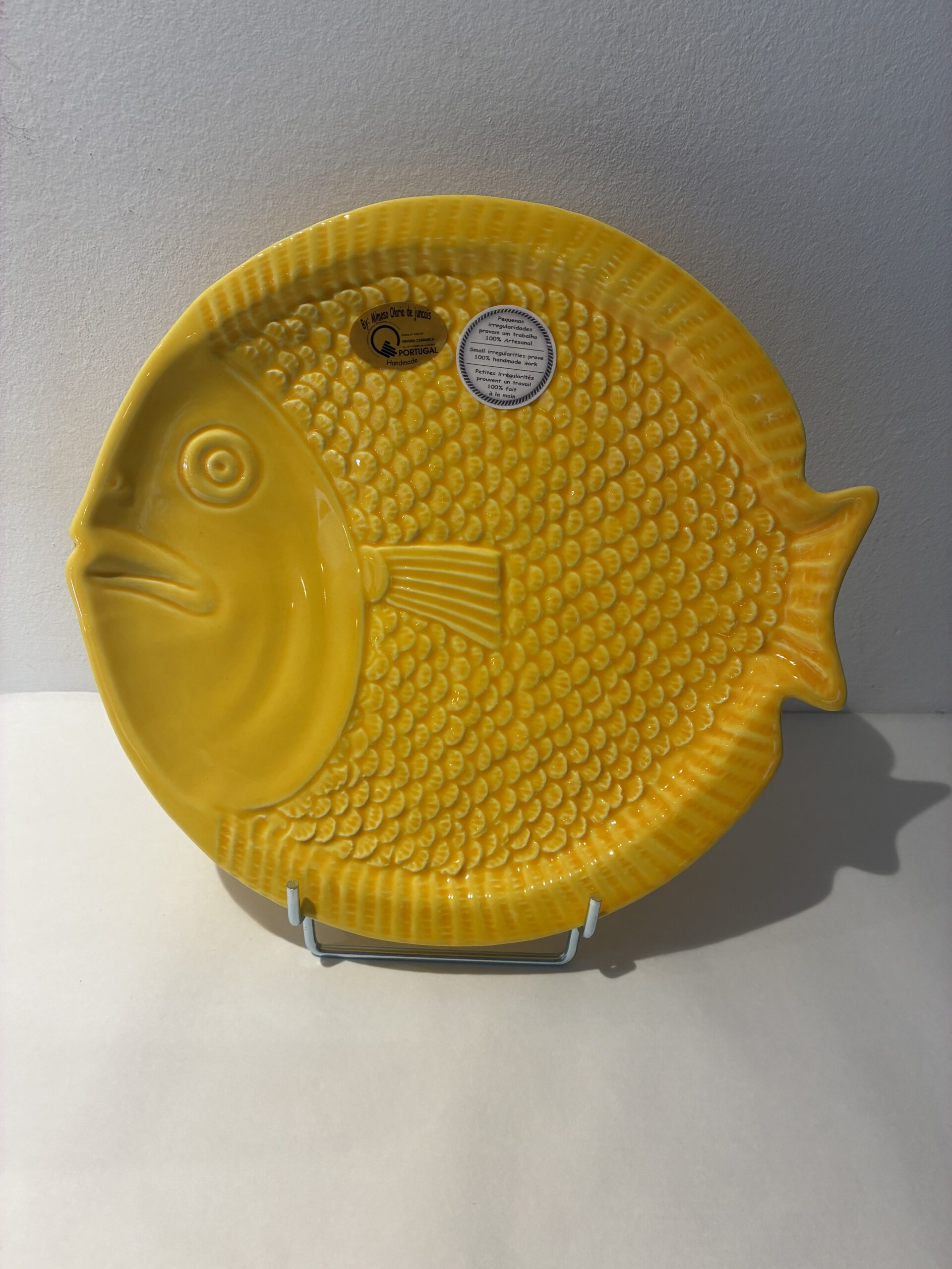 ASSIETTE JAUNE POISSON GRAND MODÈLE