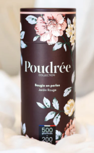 BOUGIE POUDRÉE HÉRITAGE – JARDIN ROUGE