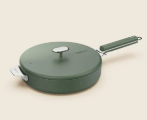 LOT MERVEILLEUSE POÊLE, COUVERCLE, POIGNÉE INOX FOUGÈRE 24CM