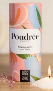 BOUGIE POUDRÉE FLORA – LOTUS AMBRÉ